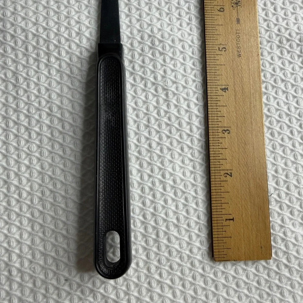 Ekco USA Vintage Wide Slotted Spatula Black Nylon Stainless Steel Turner Flipper
